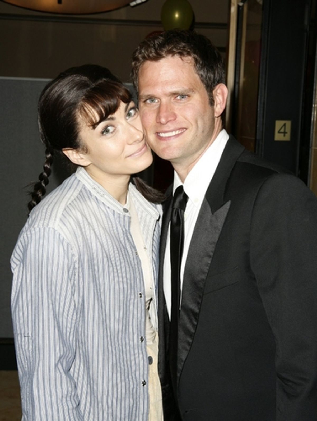 Laura Benanti and Stephen Pasquale at MTC Spring Gala Backstage