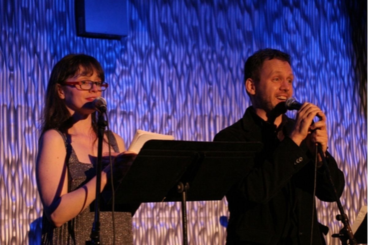 Associate Artist Colleen Werthmann and Artistic Director Steven Cosson at The Civilians' 'Paris Commune' Benefit