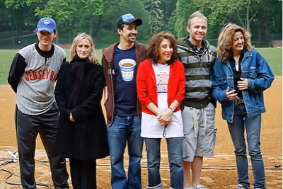 Sebastian Arcelus, Jenna Russell, Lin-Manuel Miranda, Photo