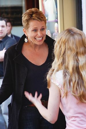 Kerry Butler films a promo with Tony Award-winner Cady Huffman
 Photo