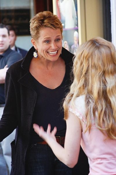 Kerry Butler films a promo with Tony Award-winner Cady Huffman
 Photo