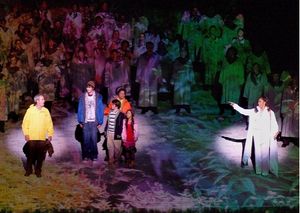 Johnson Family with God (Dawnn Lewis) begin to sing FROM WHERE WE STAND  Photo