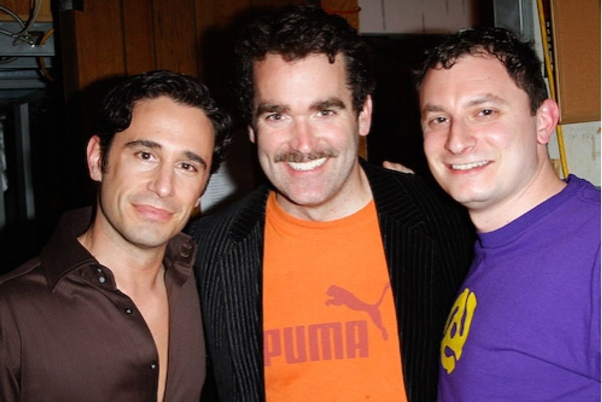 Christopher Gattelli,Brian d'Arcy James, and Dan Lipton
 at 