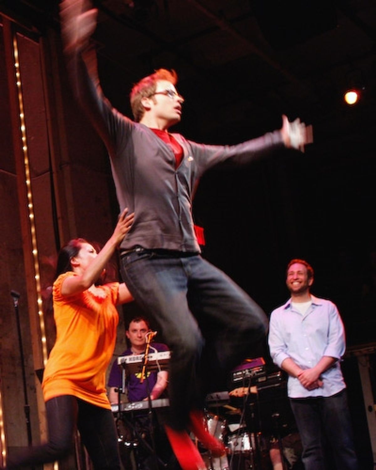 Jeff Hiller takes flight with help from J. Elaine Marcos at 'Don't Quit Your Night Job' Returns To Zipper