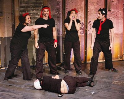 Lynn Andrews, Stephen Reyes,Brooke Ishibashi,Matthew-Lee Erlbach, (on the floor) Step Photo