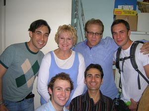 Back row:  Ryan Duncan, Pamela Myers, Director Stuart Ross, Dan Bogart; Front:  Nick  Photo