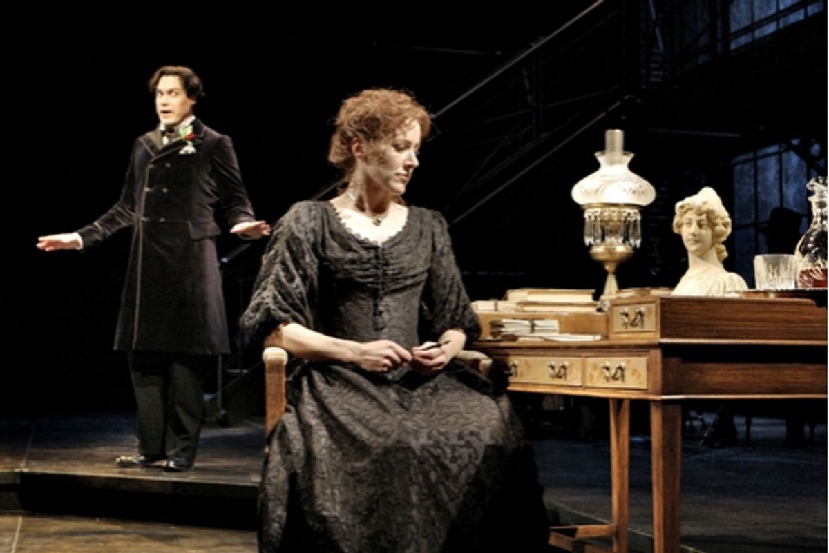 Matthew Greer as Oscar Wilde and Sarah Agnew as Constance Wilde at 