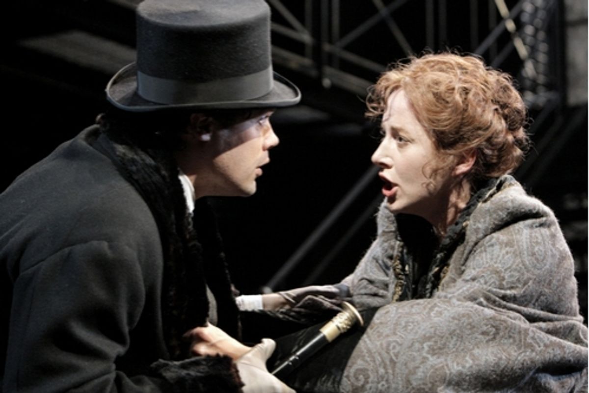 Matthew Greer as Oscar Wilde and Sarah Agnew as Constance Wilde at 