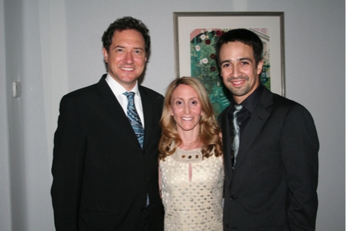 Producers Kevin McCollum, Jill Furman and Lin-Manuel Miranda
 at 