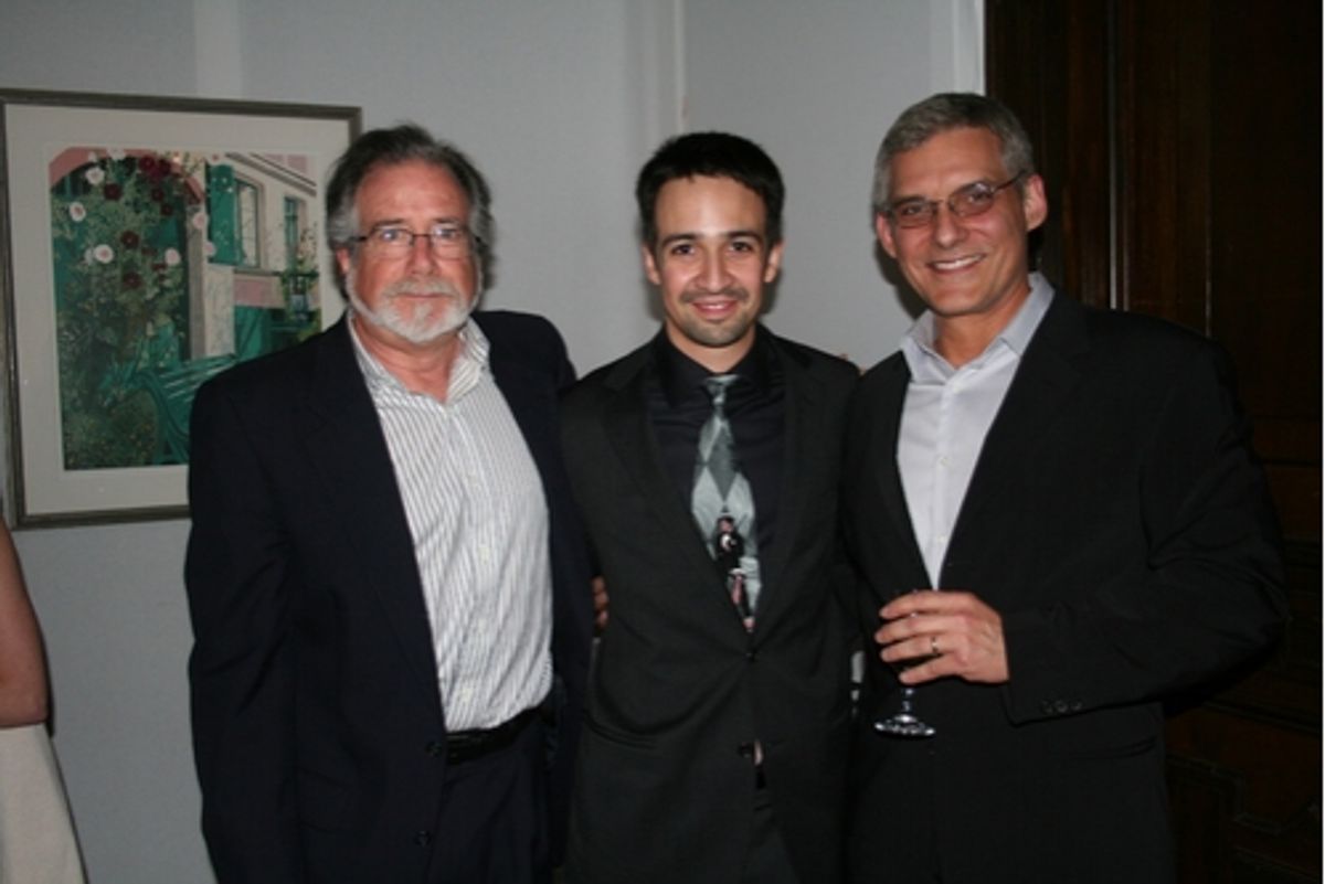 Bob Morris, Lin-Manuel Miranda and Rafael Pi Roman
 at 