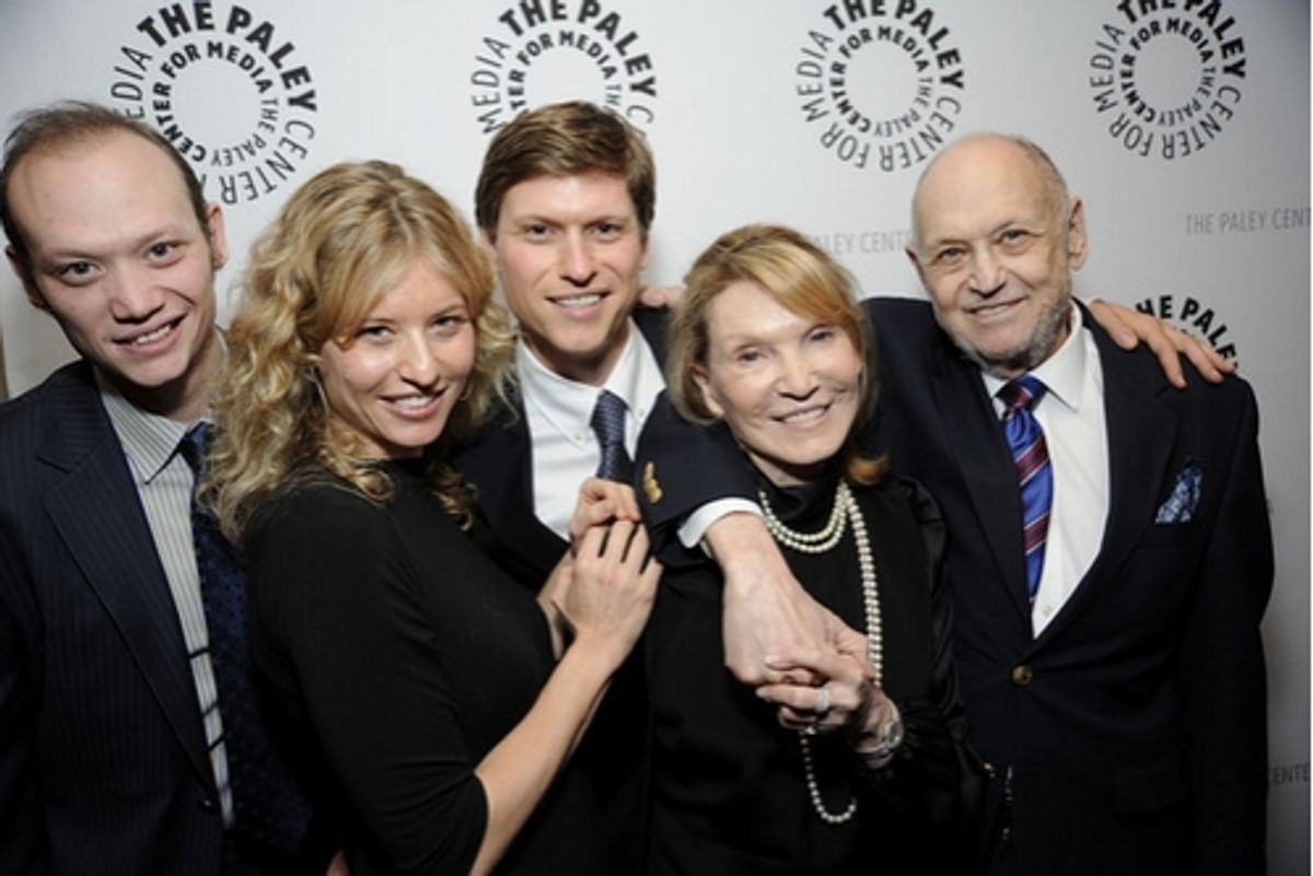 The Strouse family (l-r) WILL, VICTORIA & NICK STROUSE, wife BARBARA SIMAN and CHARLES STROUSE at Paley Center Charles Strouse Tribute