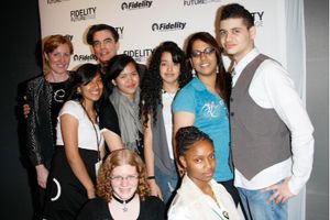 Peter Gallagher and Fidelity Investments EVP, Jennifer Brown and the Fidelity FutureStage Student Playwrights @ BroadwayWorld Peter Gallagher and Fidelity Investments EVP, Jennifer Brown and the Fidelity FutureS Photo