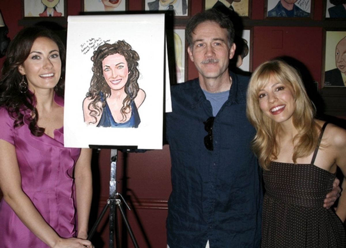 Laura Benanti, Boyd Gaines, and Leigh Anne Larkin at 'GYPSY' Laura Benanti Joins the Elite Sardi's Wall