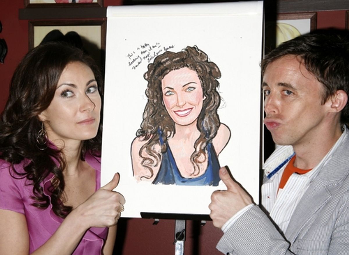Laura Benanti and Kevin Cahoon at 'GYPSY' Laura Benanti Joins the Elite Sardi's Wall