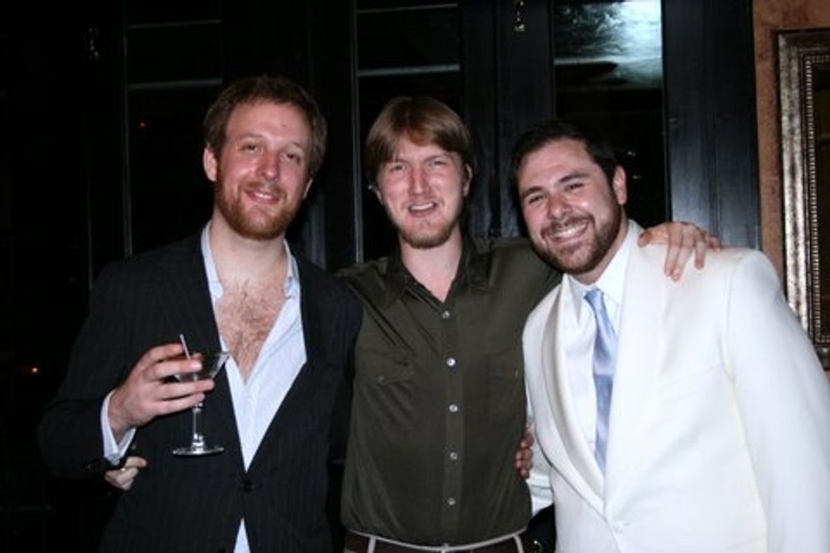 Director Geordie Broadwater, playwright James Carmichael, and Babel Theatre Project's Producing Director Jeremy Blocker at 