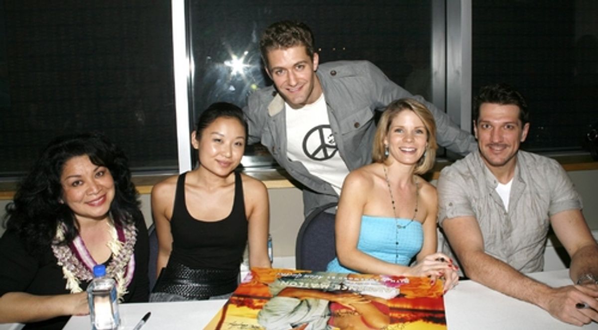 Loretta Ables Sayre, Lu Jun Li, Matthew Morrison, Kelli O'Hara, and Paulo Szot at 