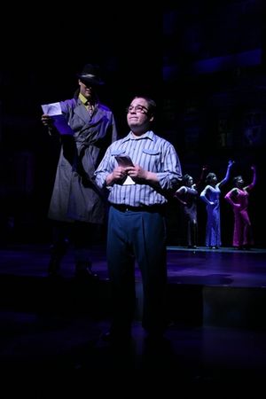 Jared Gertner (Seymour), Angela Grovey (Ronnette), Montego Glover (Chiffon), Badia Fa Photo