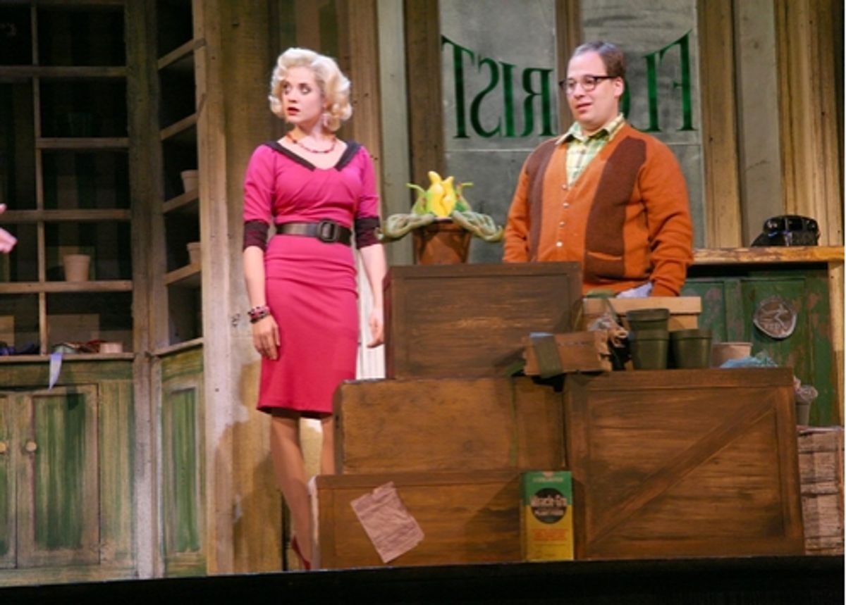 Jenny Fellner (Audrey) and  Jared Gertner (Seymour)   at 