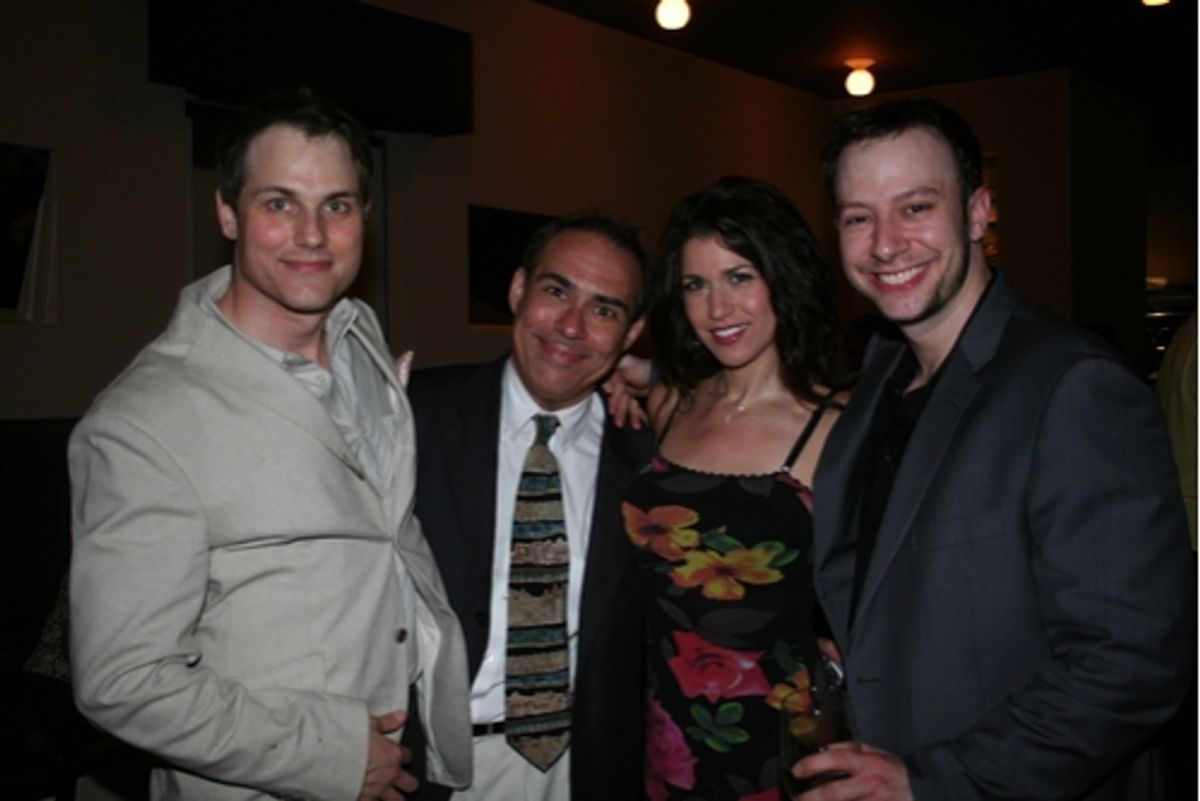 Asa Somers with cast members Darin DePaul, Stacey Harris and  at 