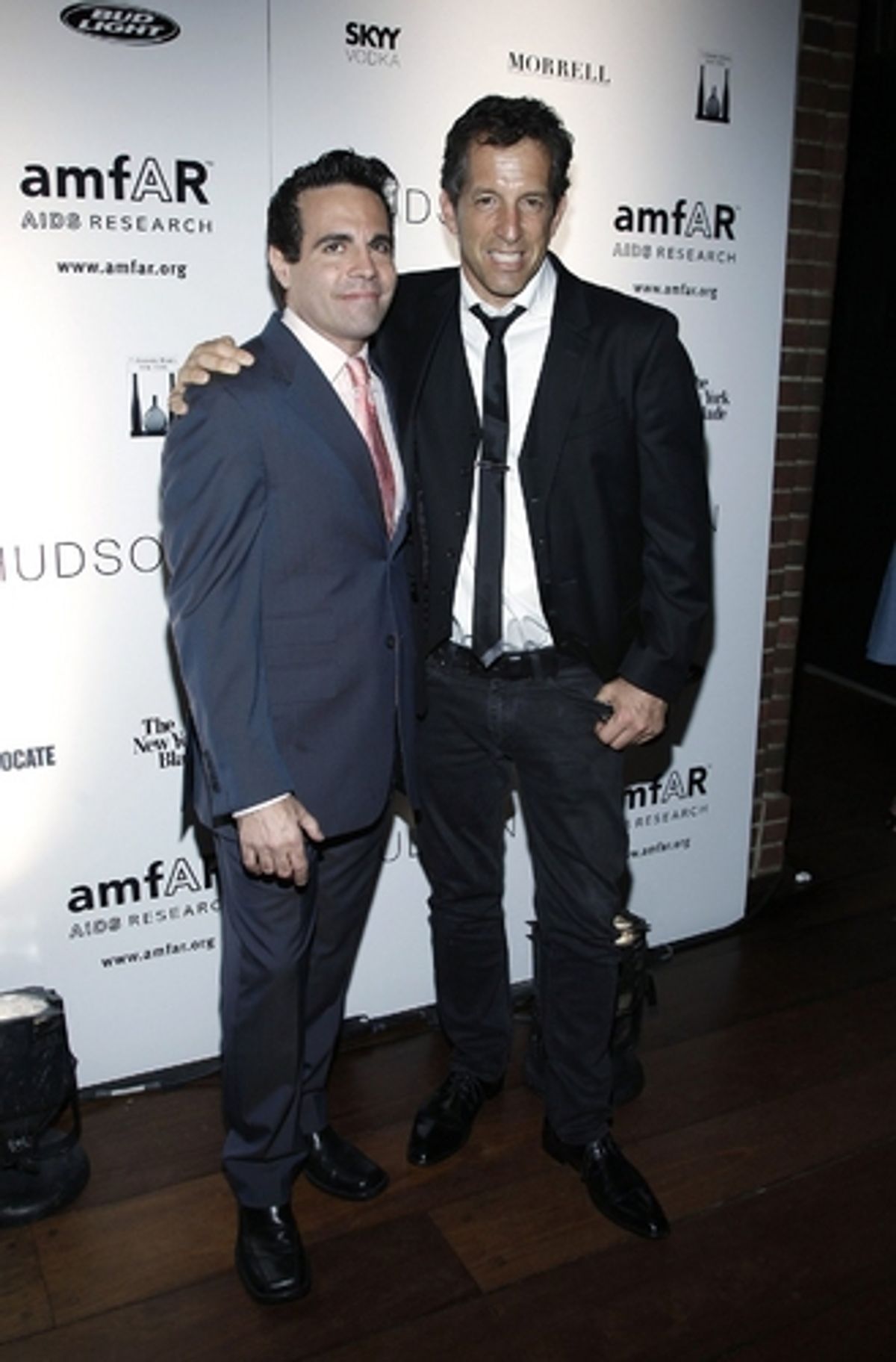 Mario Cantone and Kenneth Cole at amfAR and Broadway Stars Honor Jerry Mitchell