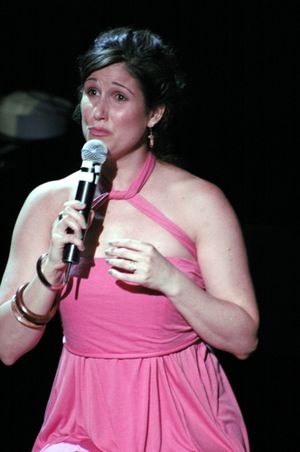 Stephanie J. Block singing "The Party's Over" Photo