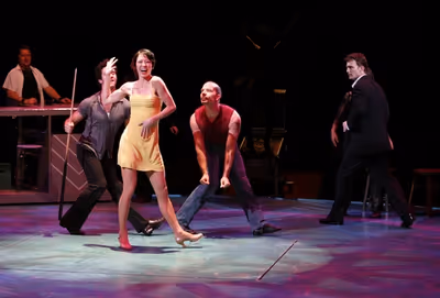 Naomi Hubert with Jarrod Emick and the cast Photo