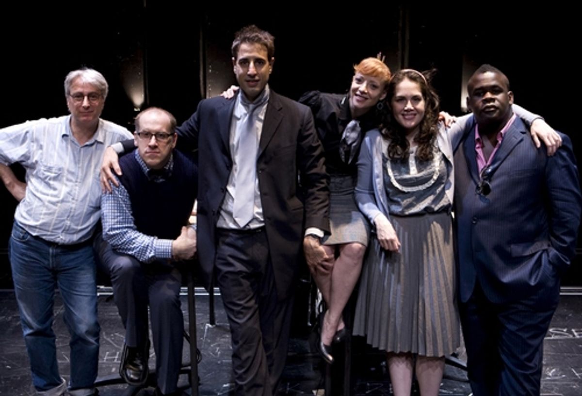 John Gould Rubin (director) with cast members Michael Puzzo, Julian Acosta, Elizabeth Canavan, Yetta Gottesman and Craig 'muMs' Grant at 