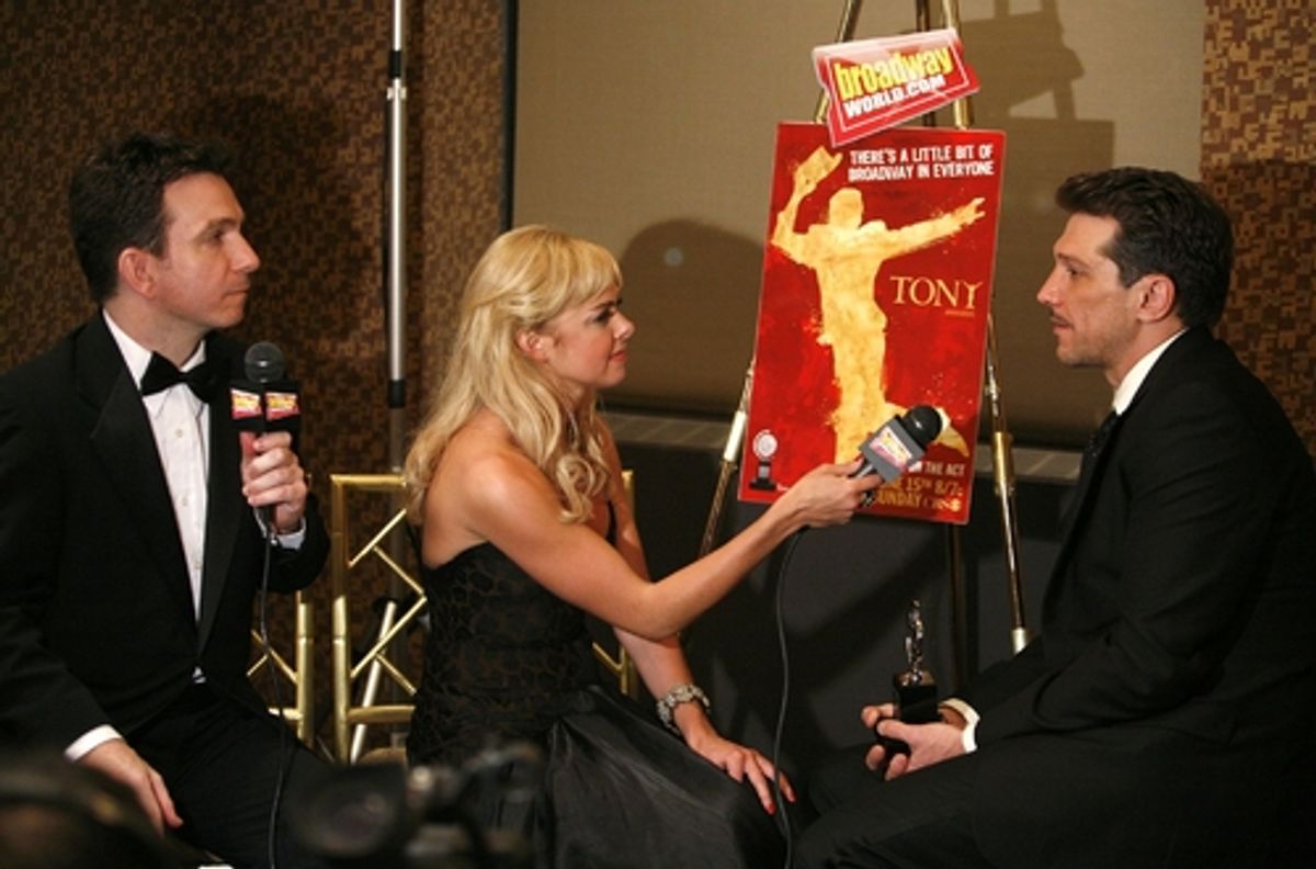 Eddie Varley,Laura Bell Bundy, and Paulo Szot at 