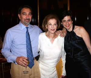 Andrew Bronzman (founder of the charity names after his wife Tina), Joan Copeland and Photo