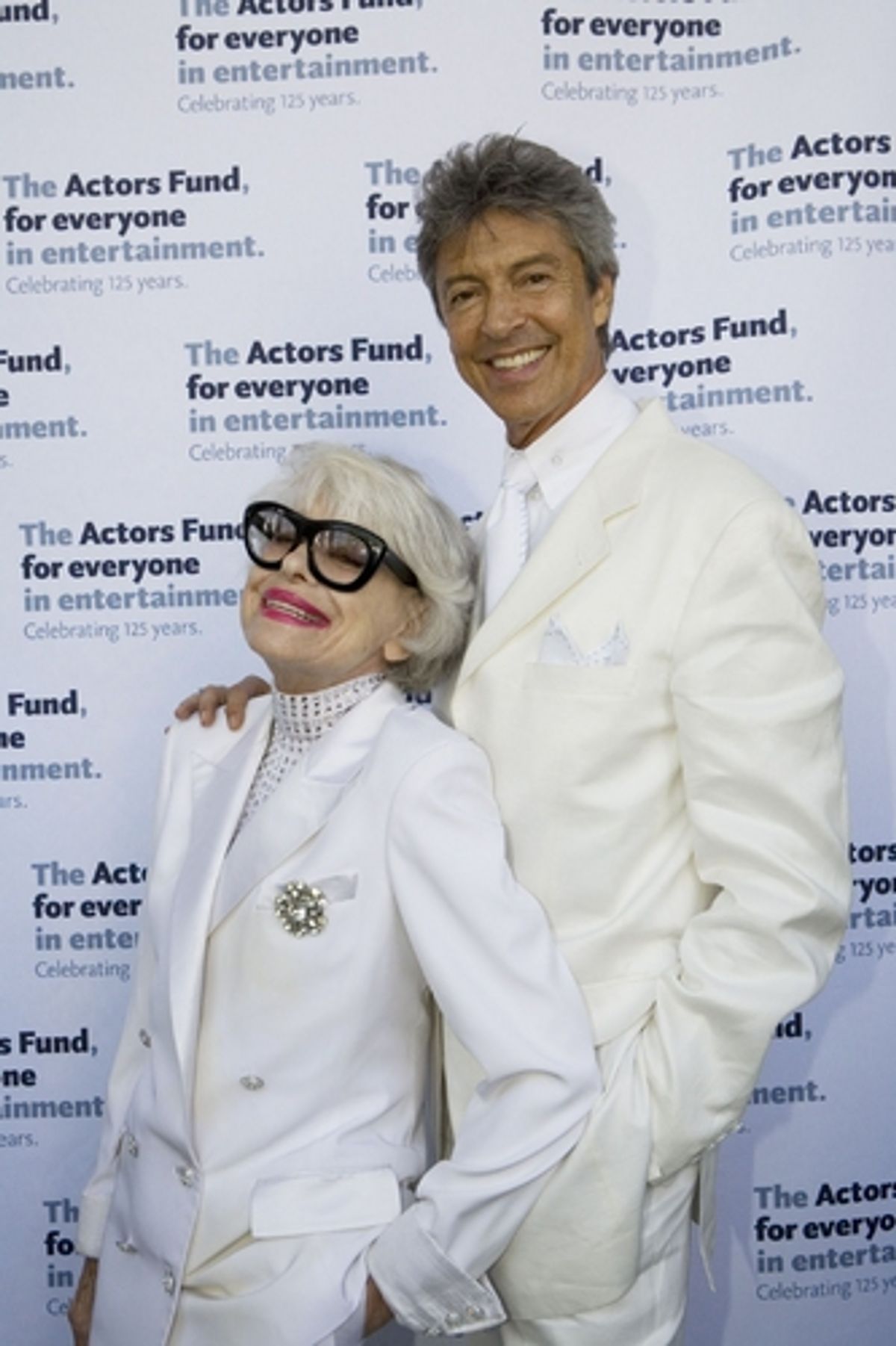 Carol Channing and Tommy Tune meet on the red carpet at 