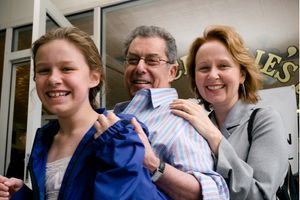 Kate Burton's daughter Charlotte with Nicholas Martin and Kate Burton Photo