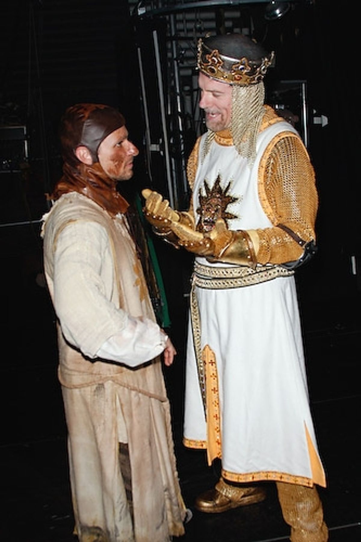 A King and his loyal manservant , Drew Lachey and Stephen Collins at 