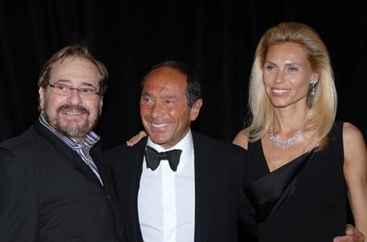 Phil Ramone,Paul Anka and Anna Yeager at 2008 Songwriters Hall of Fame Awards