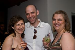 SPF Alumni Playwright Brooke Berman, guest, SPF Playwright Sarah Hammond Photo