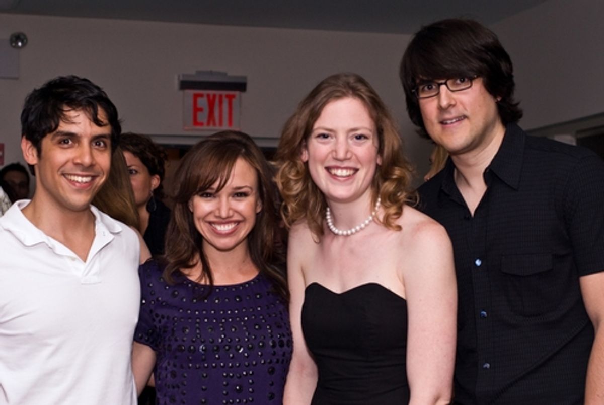 SPF Playwright Matthew Lopez, Sara Gore, SPF Playwright Jacquelyn Honess-Martin and SPF Playwright Billy Finnegan at 