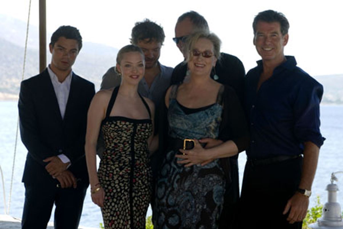 Dominic Cooper, Colin Firth,Amanda Seyfried, Stellan Skarsgard, Meryl Streep and at 