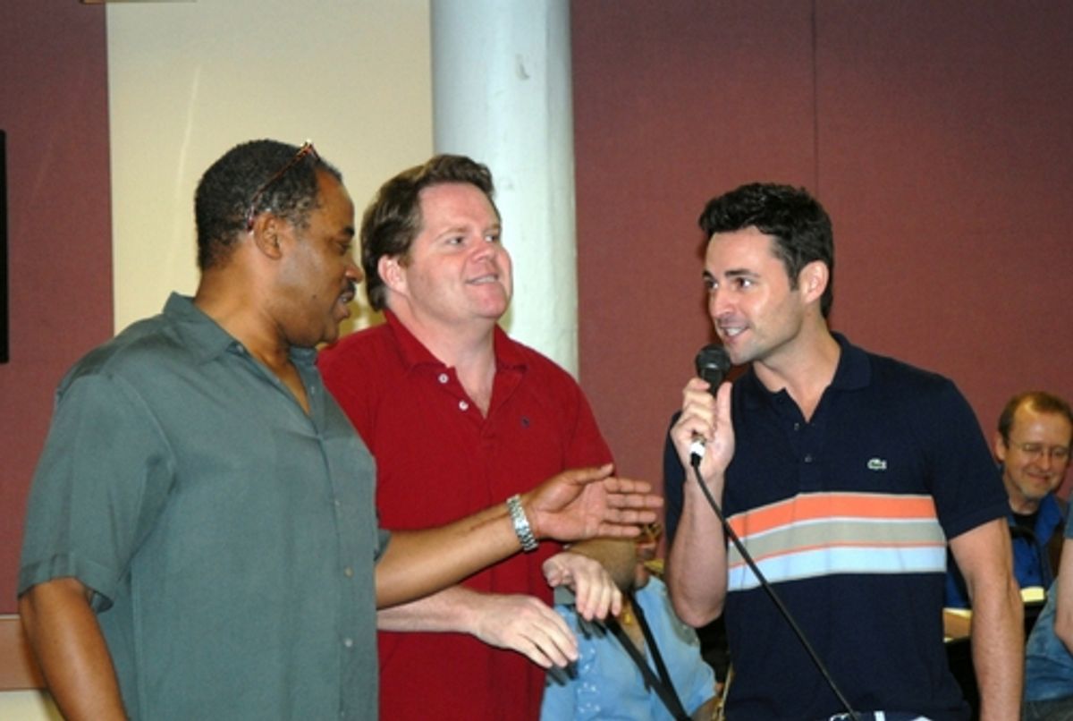 Lawrence Clayton, John Treacy Egan,Max von Essen at Radio Broadway Rehearsal
