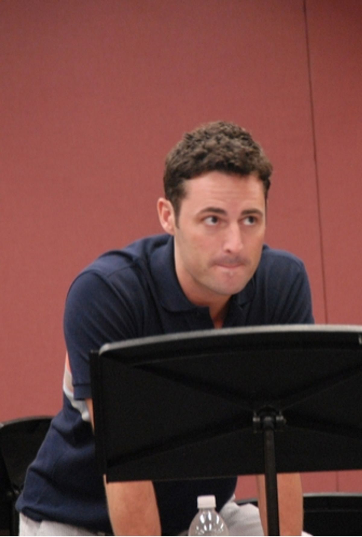 Max von Essen at Radio Broadway Rehearsal