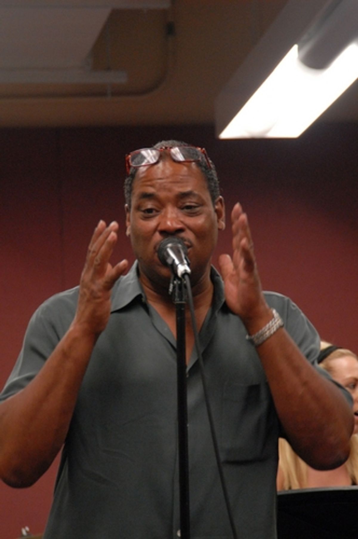 Lawrence Clayton at Radio Broadway Rehearsal
