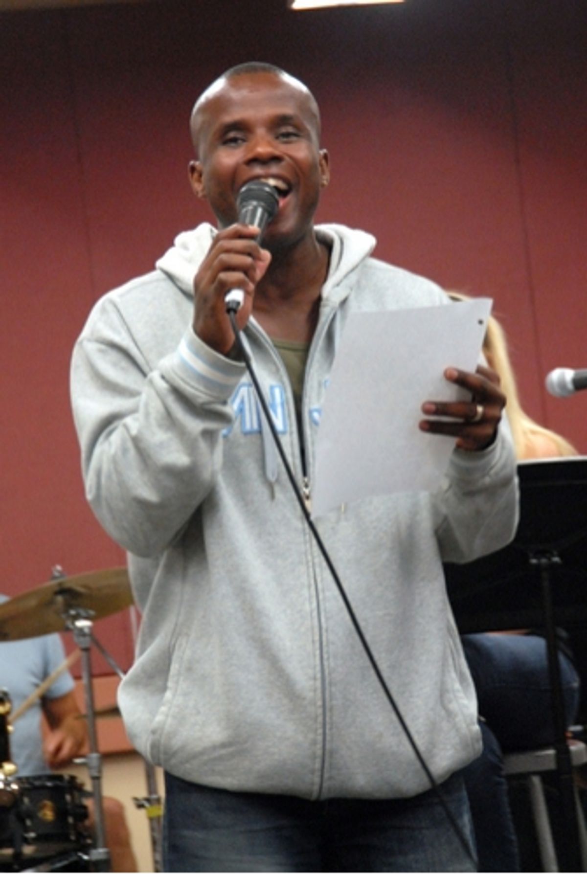 Dwayne Clark at Radio Broadway Rehearsal