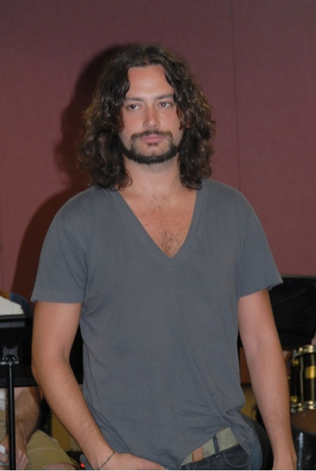 Constantine Maroulis at Radio Broadway Rehearsal