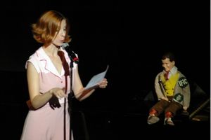 Allison Mosier and the evenings mascot Mr. Dick Clark
 Photo