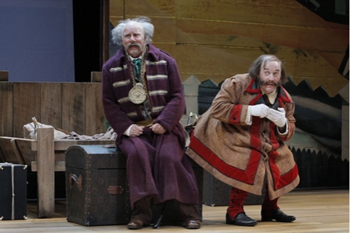 Peter Michael Goetz (Anton Antonovich) and Lee Mark Nelson (Dobchinsky)  at 