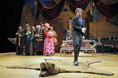 Hunter Foster (Ivan Alexandreyevich Hlestakov) and cast members  Photo