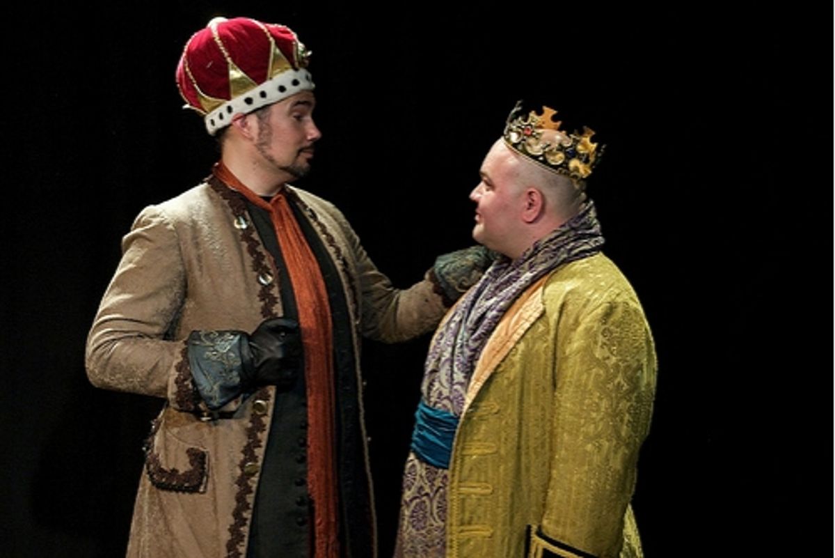 Eric C. Bailey (left) as King Kartoffelpuffen and Carlos Rafael Fernandez as Prince Trevor at 