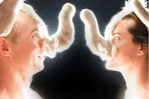 Jason Alan Griffin (left) and Patricia Comstock (right) as The Elephants of Style Photo