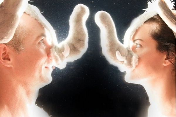 Jason Alan Griffin (left) and Patricia Comstock (right) as The Elephants of Style Photo