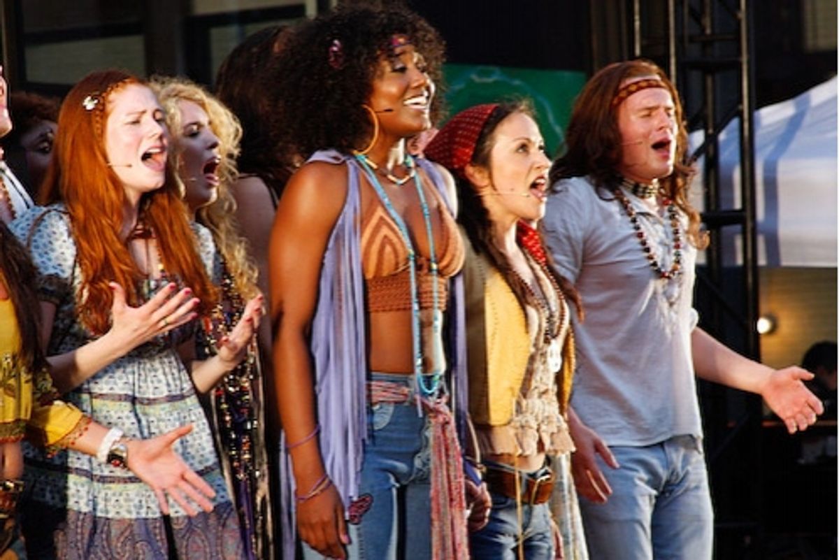 Allison Case, Patina Renea Miller, Caren Lyn Manuel and Jonathan Groff at 