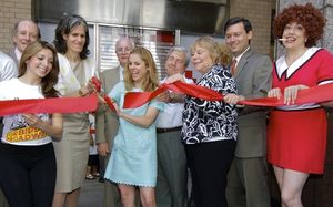 Christina Bianco (Forbidden Broadway) David D. Holbrook (TDF Chairman) Kate D. Levin (Commissioner of Cultural Affairs) Michael Weiss (Exec. Director of MetroTech BID) Kerry Butler (star of Xanadu) Marty Markowitz (Brooklyn Borough President Joan Millman @ BroadwayWorld Christina Bianco (Forbidden Broadway) David D. Holbrook (TDF Chairman) Kate D. Levin Photo