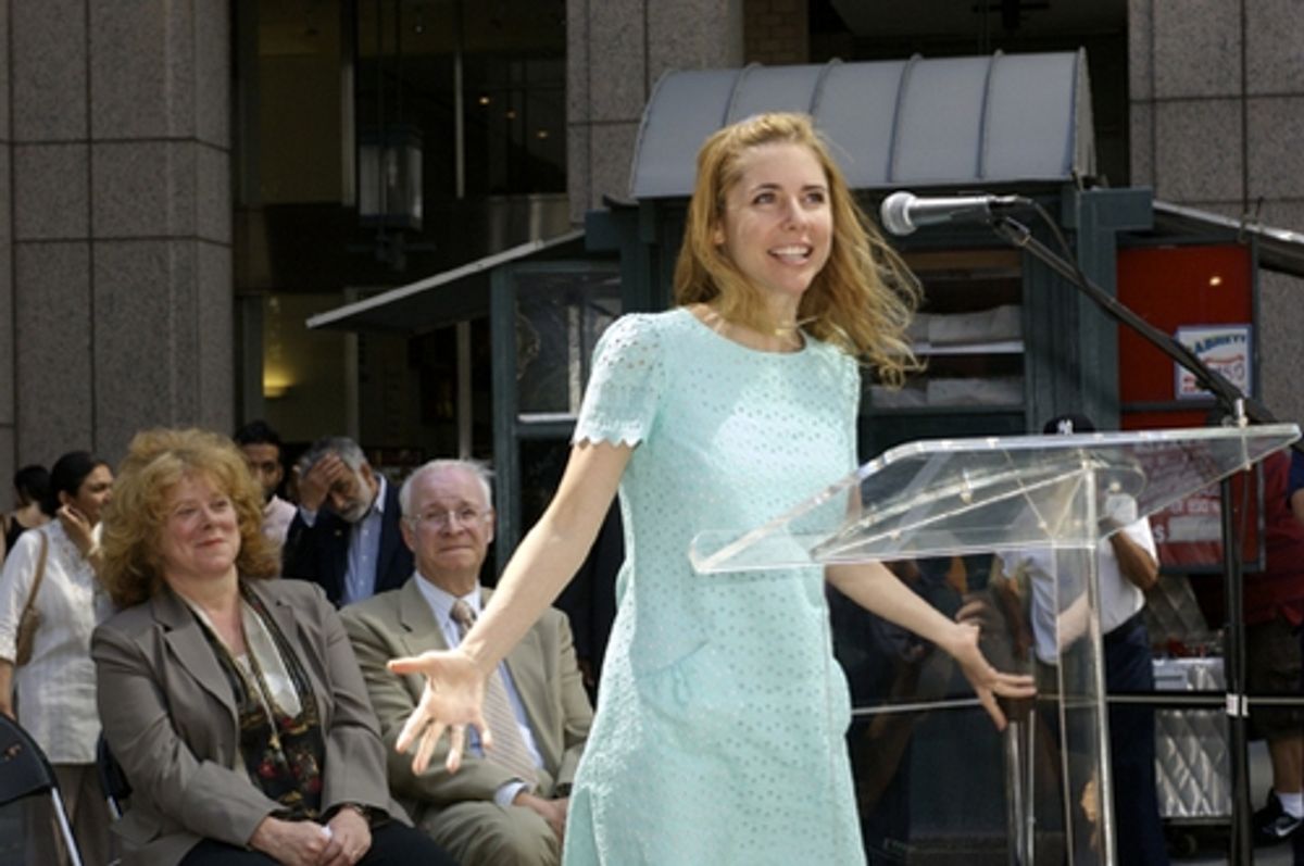 Kerry Butler at podium at 